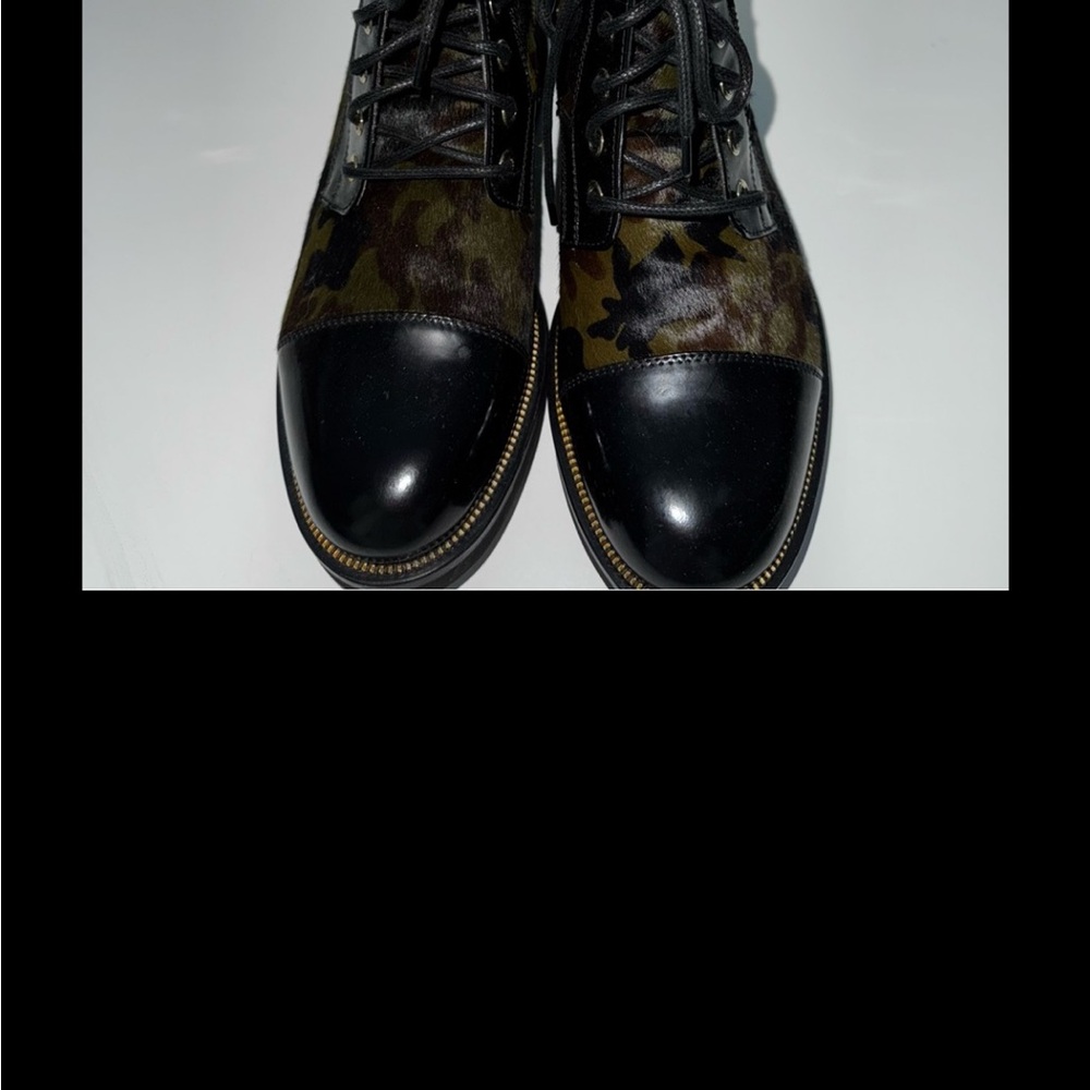Ron White Weatherproof Green and Black Combat Boots NWT - Picture 7 of 8